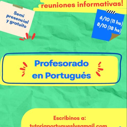 PROFESORADO DE PORTUGUÉS – REUNIONES INFORMATIVAS