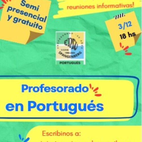 PROFESORADO DE PORTUGUÉS -REUNIÓN INFORMATIVA