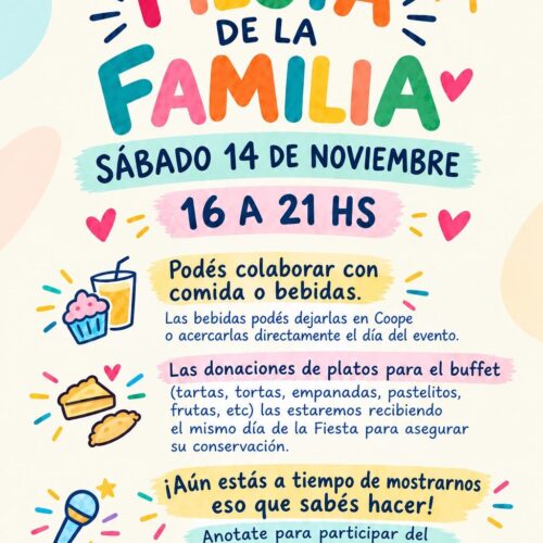 AGENDAR – FIESTA DE LA FAMILIA